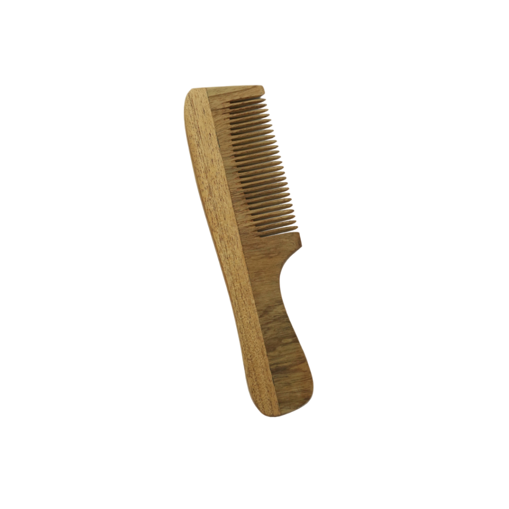 Wooden Neem comb - Fine Tooth - Image 2