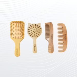 Bamboo Brush  and Neem Wooden  Comb Daily Harir Care set